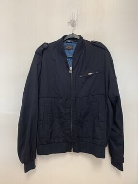 BEAMS PLUS Size Large Navy Cotton Bomber Jacket